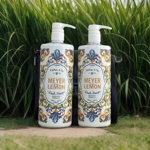 Kitchen & Co Meyer Lemon Dish Soap Essential Oils 32oz Pump Large Lot of 2 New